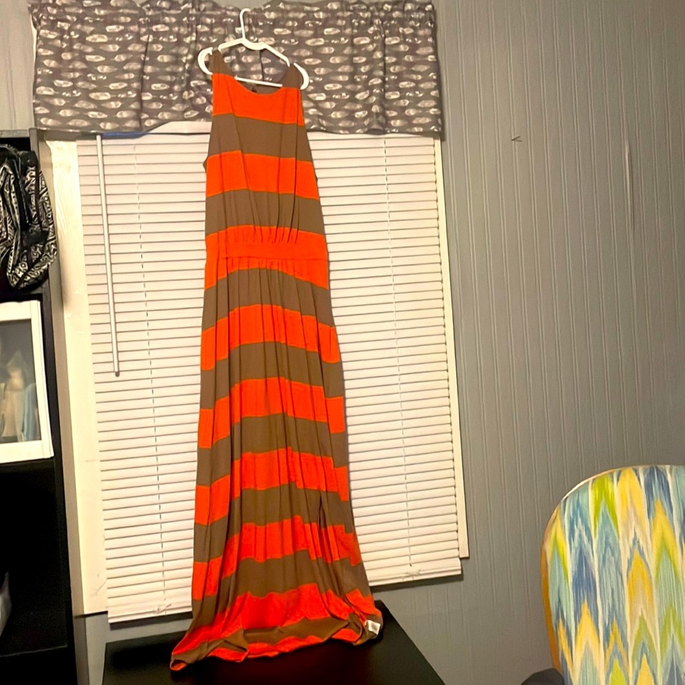 Orange and tan mossimo dress